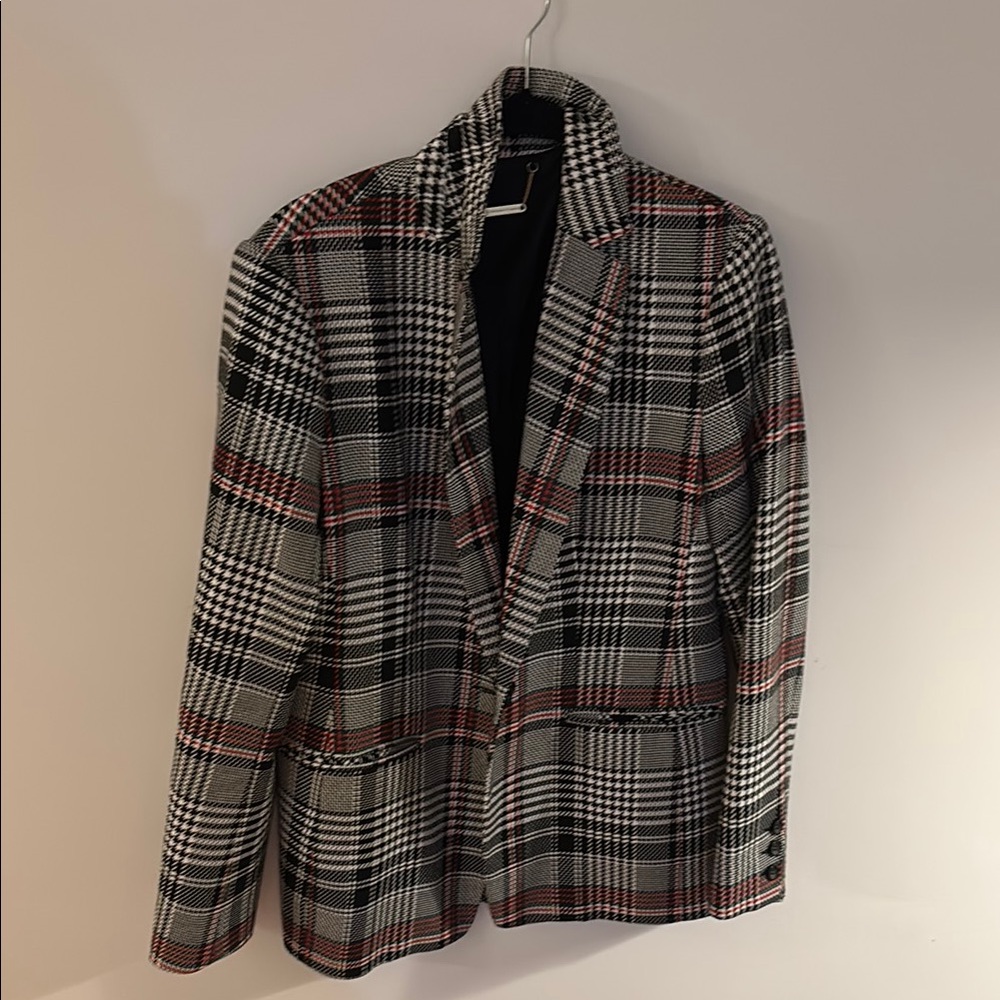 Womens red/black and white/green blazer